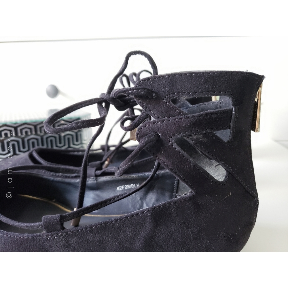 Topshop | "Flight" Ghillie Tie Pointed Toe Flats - Picture 7 of 10